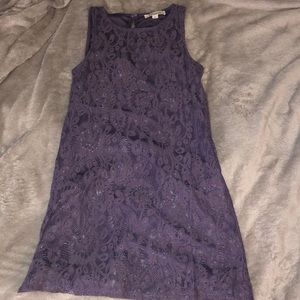 Purple Lace Halter Dress